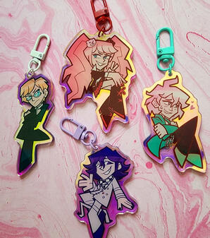 Rainbow acrylic charms
