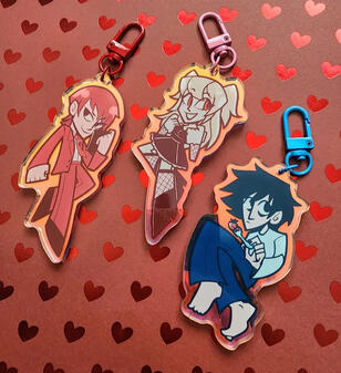 Rainbow acrylic charms