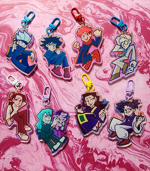 Rainbow acrylic charms